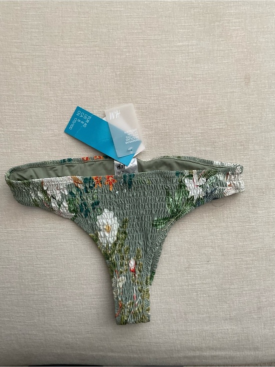 H&M Other - H&M Floral Smocked Bikini Bottom - Sage Green